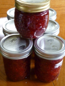 Raspberry Peach Jam with Garam Masala